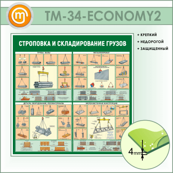 Стенд «Строповка и складирование грузов» (TM-34-ECONOMY2)