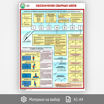 Плакат «Обозначение сварных швов» (С-49, 1 лист)